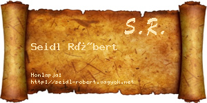 Seidl Róbert névjegykártya