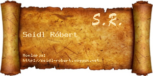 Seidl Róbert névjegykártya